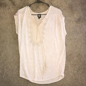 Crochet tie front top